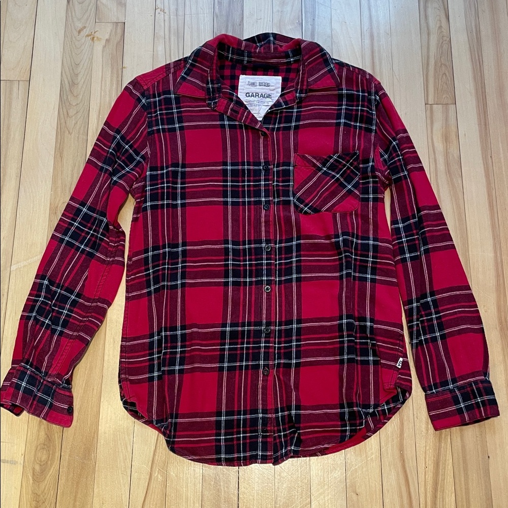 Garage Red and Black Plaid Shirt